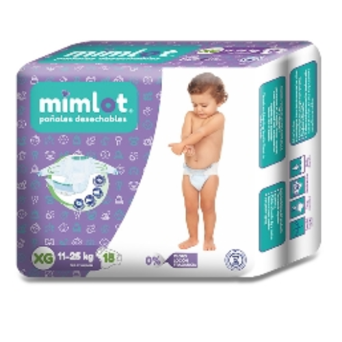 PAÑAL NIÑO TALLA XG X 18 UND (MIMLOT)